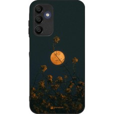 Coque Samsung Galaxy A15 - Silicone rigide noir Moon Flowers