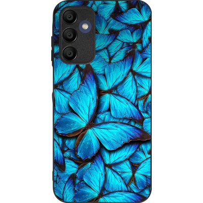 Samsung Galaxy A15 Case Hülle - Silikon schwarz Papillon bleu