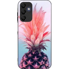 Samsung Galaxy A15 Case Hülle - Silikon schwarz Purple Pink Pineapple