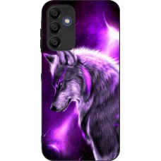Samsung Galaxy A15 Case Hülle - Silikon schwarz Purple Sky Wolf