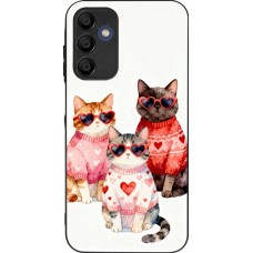 Coque Samsung Galaxy A15 - Silicone rigide noir Saint Valentines Day 26 Cat Love