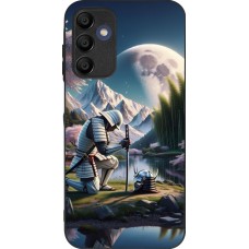 Samsung Galaxy A15 Case Hülle - Silikon schwarz Samurai Katana Mond