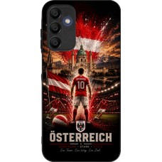 Coque Samsung Galaxy A15 - Silicone rigide noir Football Autriche splash 2026