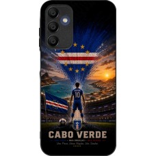 Coque Samsung Galaxy A15 - Silicone rigide noir Football Cap-Vert splash 2026