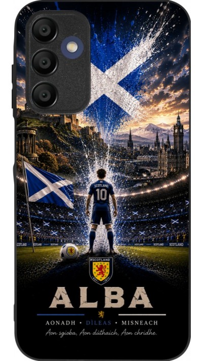Coque Samsung Galaxy A15 - Silicone rigide noir Football Écosse splash 2026