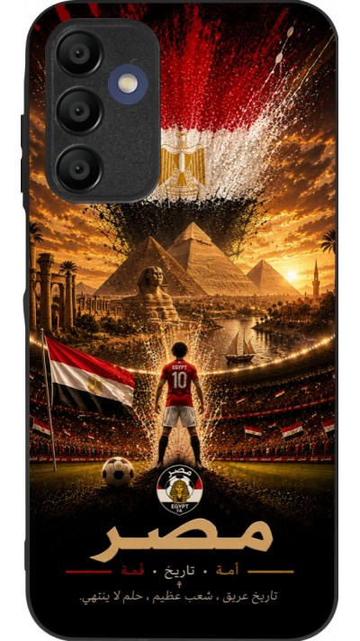 Coque Samsung Galaxy A15 - Silicone rigide noir Football Égypte splash 2026