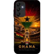 Coque Samsung Galaxy A15 - Silicone rigide noir Football Ghana splash 2026