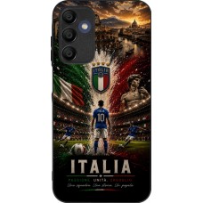 Coque Samsung Galaxy A15 - Silicone rigide noir Football Italie splash 2026