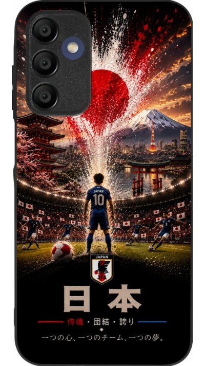 Coque Samsung Galaxy A15 - Silicone rigide noir Football Japon splash 2026