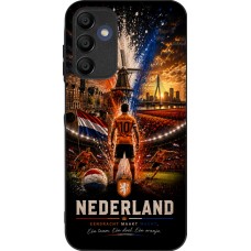 Coque Samsung Galaxy A15 - Silicone rigide noir Football Pays-Bas splash 2026