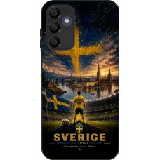 Coque Samsung Galaxy A15 - Silicone rigide noir Football Suède splash 2026