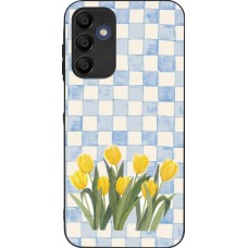 Coque Samsung Galaxy A15 - Silicone rigide noir Blue vichy tulips Spring 2026