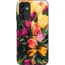 Coque Samsung Galaxy A15 - Silicone rigide noir Bouquet of tulips Spring 2026