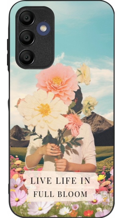 Coque Samsung Galaxy A15 - Silicone rigide noir Live life in full moon 2026