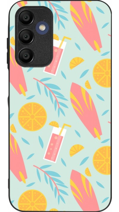 Coque Samsung Galaxy A15 - Silicone rigide noir Summer 2025 Pattern citron