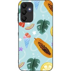 Coque Samsung Galaxy A15 - Silicone rigide noir Summer 2025 Pattern papaya