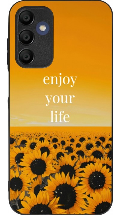 Coque Samsung Galaxy A15 - Silicone rigide noir Summer 2026 Enjoy your life