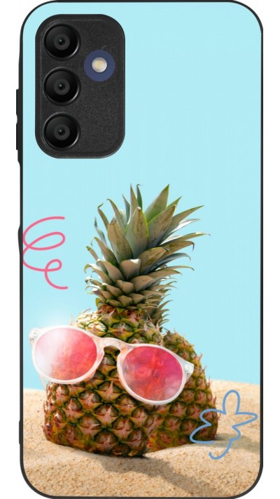 Samsung Galaxy A15 Case Hülle - Silikon schwarz Pineapple with glasses Summer 2026