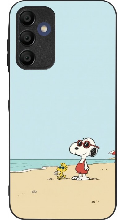 Samsung Galaxy A15 Case Hülle - Silikon schwarz Snoopy on the beach Summer 2026