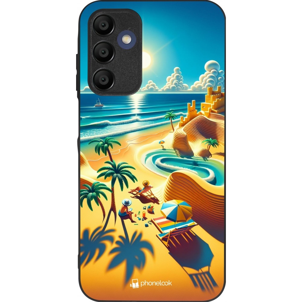 Samsung Galaxy A15 Case Hülle - Silikon schwarz Sonnenuntergang Brise