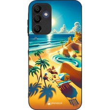 Samsung Galaxy A15 Case Hülle - Silikon schwarz Sonnenuntergang Brise
