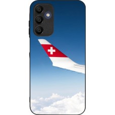 Coque Samsung Galaxy A15 - Silicone rigide noir Fête Nationale Suisse Sky Swiss Flag