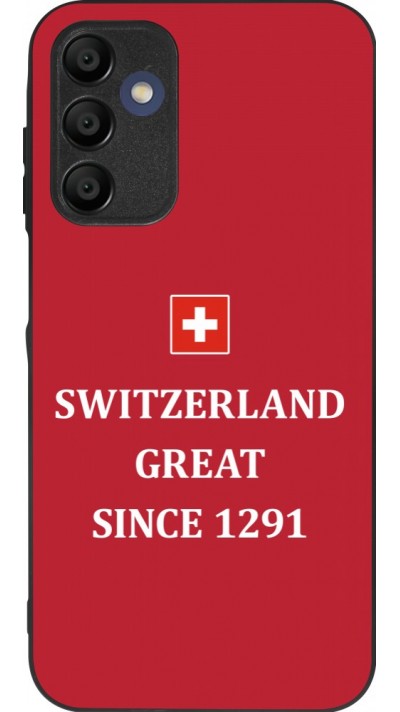 Samsung Galaxy A15 Case Hülle - Silikon schwarz Switzerland Great Since 1291