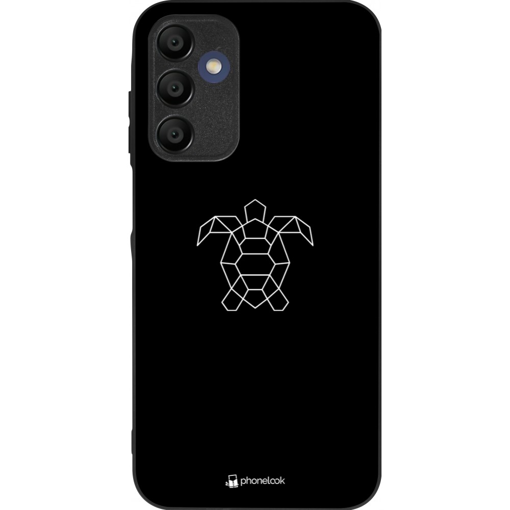 Samsung Galaxy A15 Case Hülle - Silikon schwarz Turtles lines on black