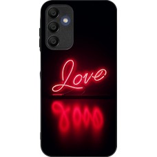 Coque Samsung Galaxy A15 - Silicone rigide noir Valentine 2025 Neon Love