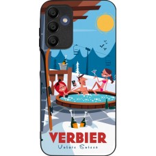 Coque Samsung Galaxy A15 - Silicone rigide noir Verbier Mountain Jacuzzi