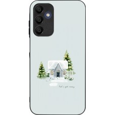 Coque Samsung Galaxy A15 - Silicone rigide noir Winter 25 Cosy House