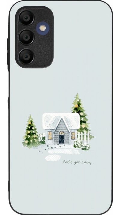 Coque Samsung Galaxy A15 - Silicone rigide noir Winter 25 Cosy House