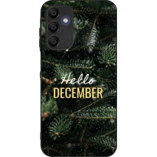 Coque Samsung Galaxy A15 - Silicone rigide noir Winter 25 Winter hello december