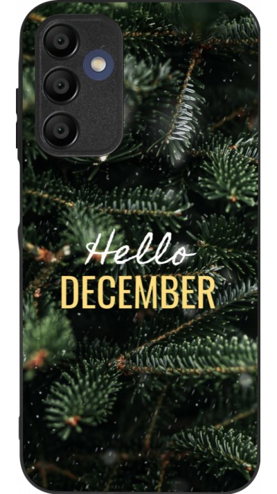 Coque Samsung Galaxy A15 - Silicone rigide noir Winter 25 Winter hello december