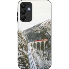 Coque Samsung Galaxy A15 - Silicone rigide noir Winter 25 Winter polar express