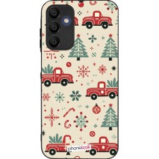 Coque Samsung Galaxy A15 - Silicone rigide noir Noël 2024 Camion Sapin