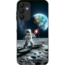 Samsung Galaxy A16 Case Hülle - Silikon schwarz Astro Schweiz auf dem Mond
