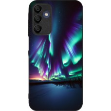 Coque Samsung Galaxy A16 - Silicone rigide noir Aurore Boréale Étincelante