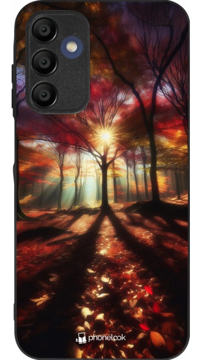 Samsung Galaxy A16 Case Hülle - Silikon schwarz Herbstlicher goldener Glanz