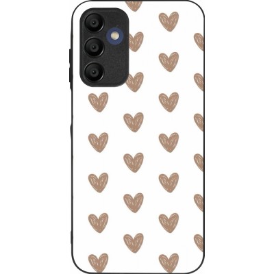 Samsung Galaxy A16 Case Hülle - Silikon schwarz Autumn 2024 brown hearts