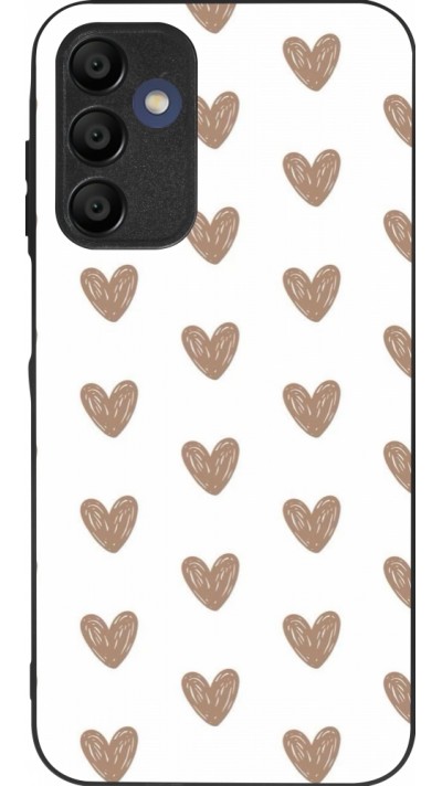 Samsung Galaxy A16 Case Hülle - Silikon schwarz Autumn 2024 brown hearts