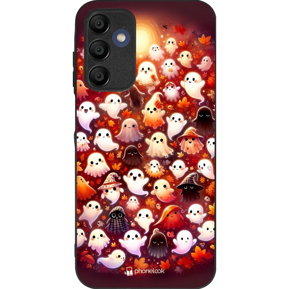 Coque Samsung Galaxy A16 - Silicone rigide noir Fantômes automne mignons