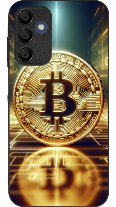 Coque Samsung Galaxy A16 - Silicone rigide noir Bitcoin Standing