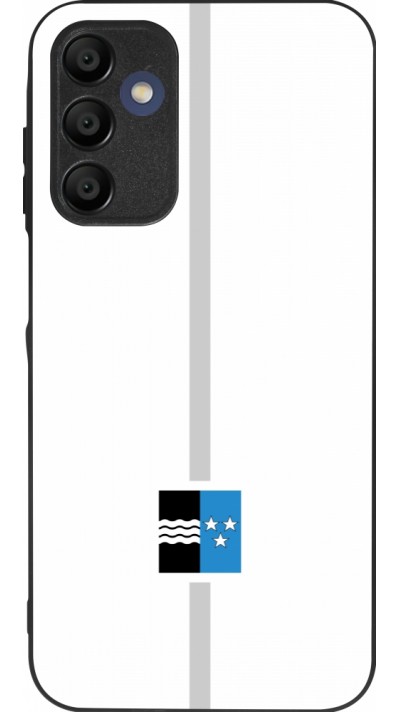 Coque Samsung Galaxy A16 - Silicone rigide noir Canton AG blanc
