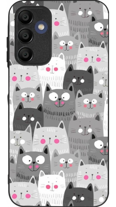 Samsung Galaxy A16 Case Hülle - Silikon schwarz Katzenschwärme