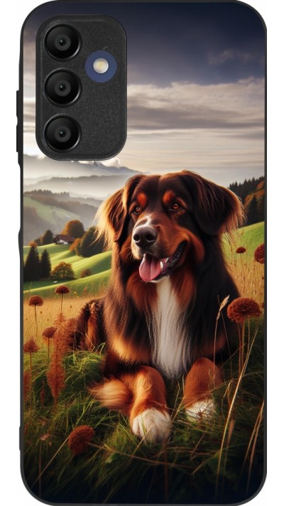 Coque Samsung Galaxy A16 - Silicone rigide noir Chien Campagne Suisse