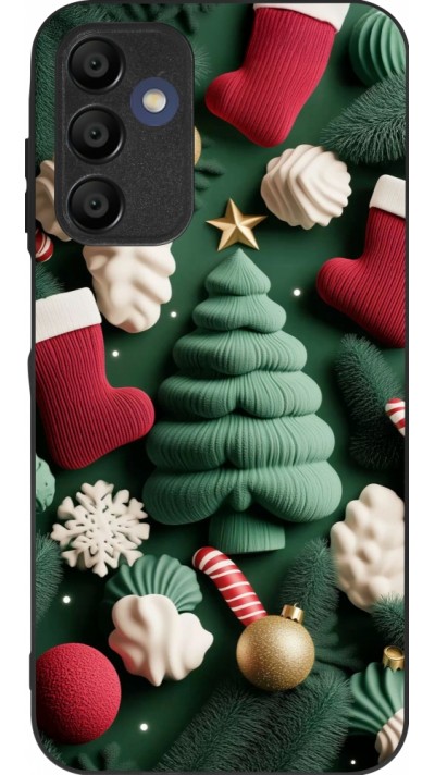 Coque Samsung Galaxy A16 - Silicone rigide noir Christmas 25 Christmas textiles