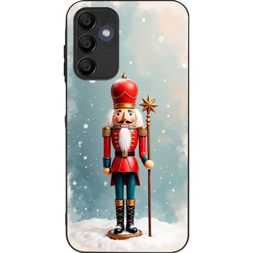 Coque Samsung Galaxy A16 - Silicone rigide noir Christmas 25 Nutcracker Snow