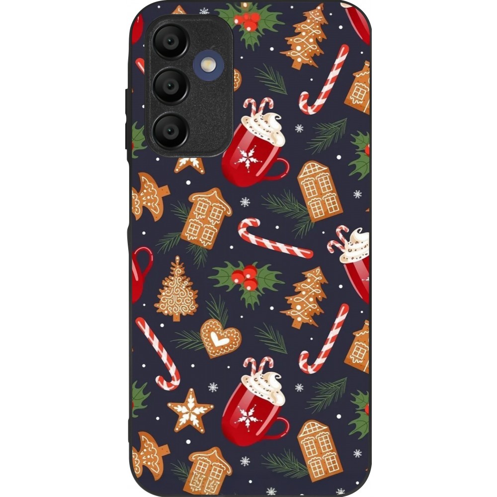 Coque Samsung Galaxy A16 - Silicone rigide noir Christmas 25 Pattern Gingerbread House