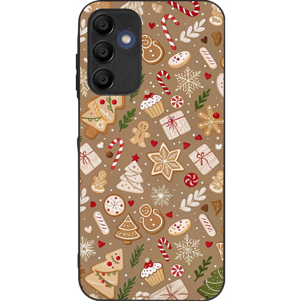 Coque Samsung Galaxy A16 - Silicone rigide noir Christmas 25 Pattern Ginger Cookie